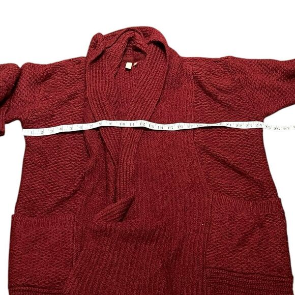 Pilcro Anthropologie Burgundy Heavy Weight Cardigan Sweater, Size M, NWT - Picture 4 of 10